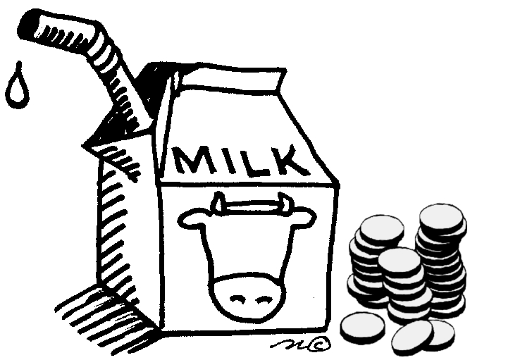 money symbol. the milk money thief.