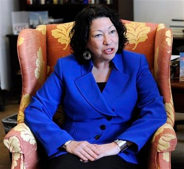 judge sotomayor sitting in a chair