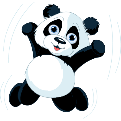 Joyful panda emoji