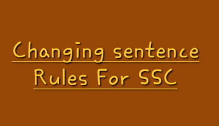 Changing sentence rules for ssc