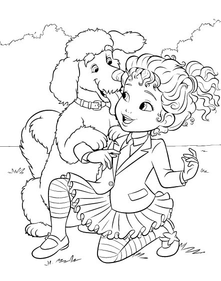 Disney Junior Fancy Nancy Nancy and Frenchy Coloring Sheet