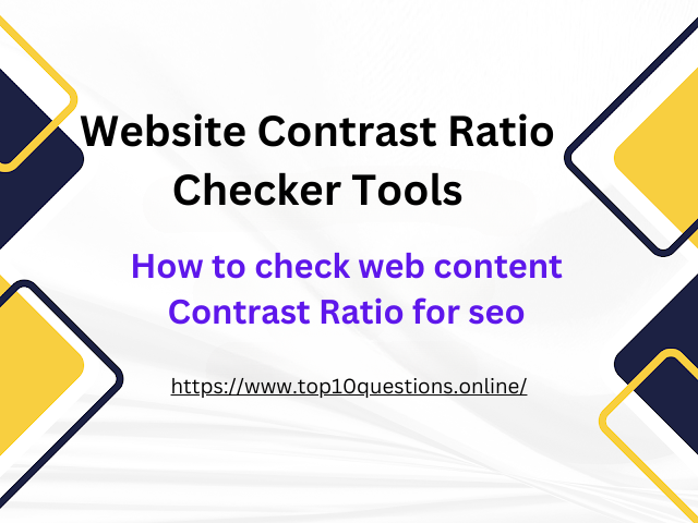 Check Contrast Ratio Between Two Colors Tools