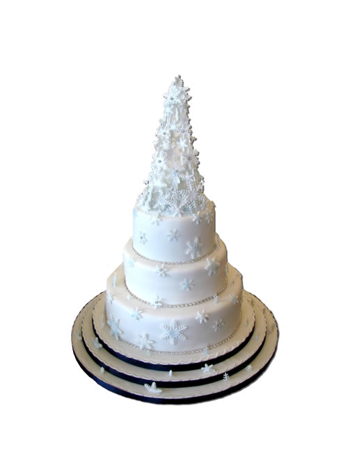 Picture of Snow Flake Wedding Cake by Classic Celebration Cakes