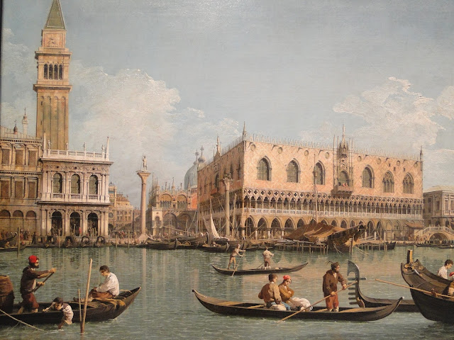 Pintura retratando o cotidiano em Veneza