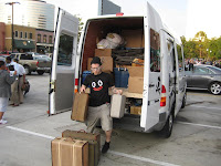Unloading The Johnny Cupcakes Suitcase Tour Van
