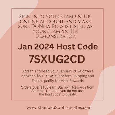 Stampin' Up! January 2024 Host Code Donna Ross Demo