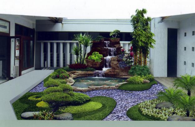  desain taman depan rumah sempit contoh desain taman depan di rumah