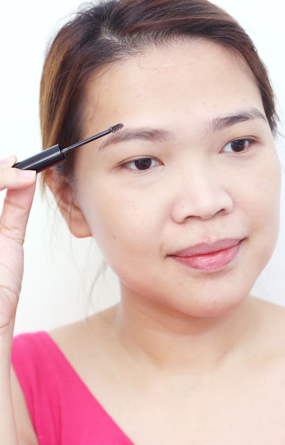 a photo of a Valentines Day Makeup tutorial using Benefit Gimme Brow