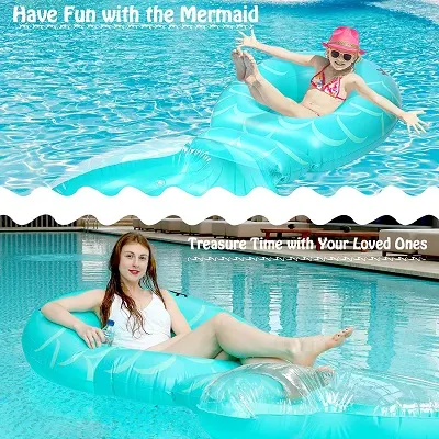 Inflatable Mermaid Pool Float Floatie Giant Pool  photos