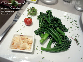 JPB Restaurant Review Swissotel Sydney - Gluten Free Steamed Broccolini with Roasted Almonds