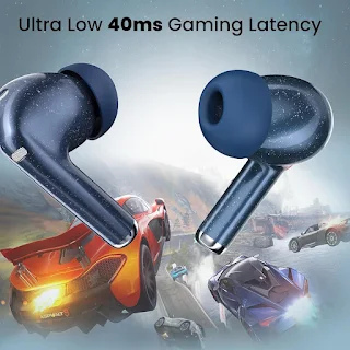 truke New Launch Buds Aura True Wireless in Ear Earbuds with 70Hrs of Playtime and Fast Charging Ear Buds, 13mm Titanium Drivers, Quad-MIC ENC TWS, 40ms Low...