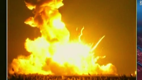 Unmanned Nasa Contracted Rocket Explodes Damage Is Significant
