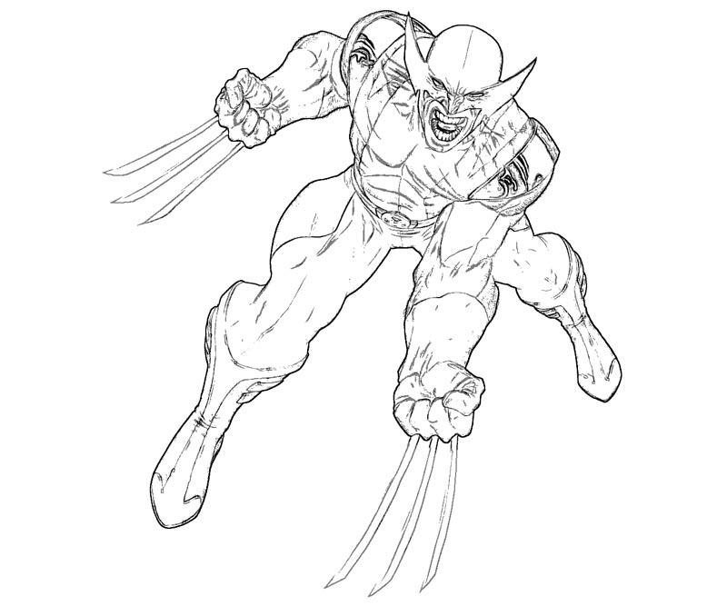 #15 Wolverine Coloring Page