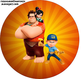 Wreck it Ralph, Toppers or Free Printable Candy Bar Labels.