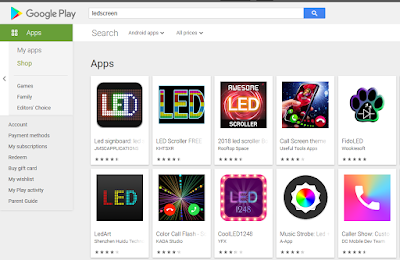 LEDScreen Apps from the Google Play Store.
