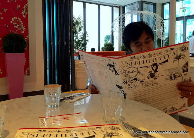 The Husband and Serendipity 3 giant menu