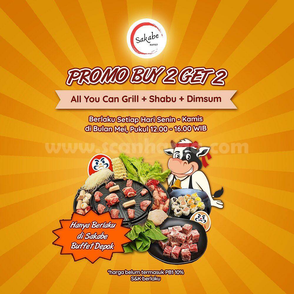 Promo SAKABE BUFFET ALL YOU CAN EAT – BELI 2 GRATIS 2