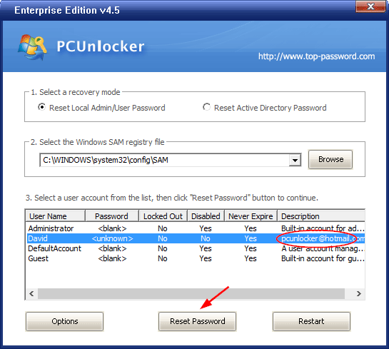Cara Reset Password Windwos 10/8/1 menggunakan PC Unlocker