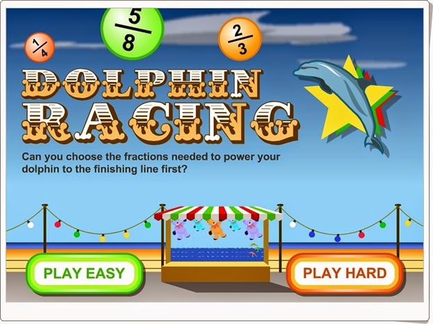 "Dolphin Racing" (Juego de ordenación de fracciones)