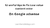 12 useful tips to fix  Low value content error in google adsense 