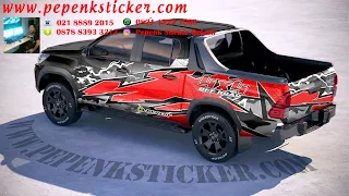 Mobil,Mitsubishi,Mitsubishi strada Triton,Triton,Hilux,Toyota Hilux,Toyota,Cutting Sticker,Cutting Sticker Bekasi,cutting sticker Mobil,sticker mobil,jakarta,Bekasi,