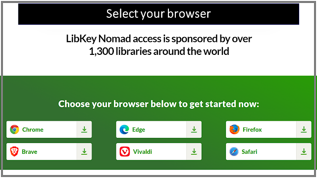 list of buttons for a range of browsers