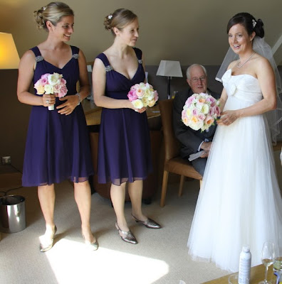 The wedding bouquet holding lesson went really well these beautiful girls 