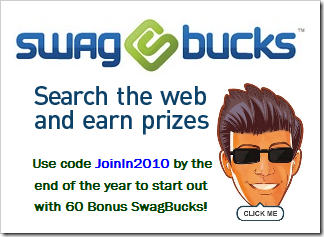 SwagBucks End Of Year Code JoinIn2010