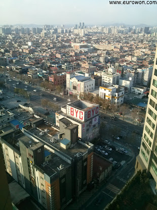 Vista de Daegu sin nieve