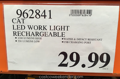 Deal for the Caterpillar Rechargeable LED Work Light at Costco