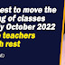 A request to move the opening of classes (SY 2022-2023) to early October to give teachers enough rest