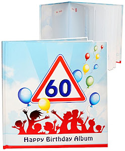 alles-meine.de GmbH Geburtstag - 60 Jahre - Happy Birthday - Erinnerungsalbum / Fotoalbum - Gebunden zum Einkleben & Eintragen - Album & Erinnerungsbuch - Fotobuch / Photoalb..
