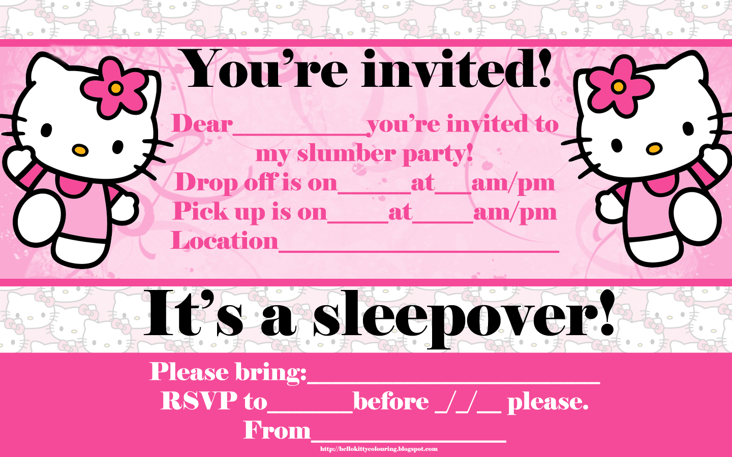 FREE HELLO KITTY PRINTABLE