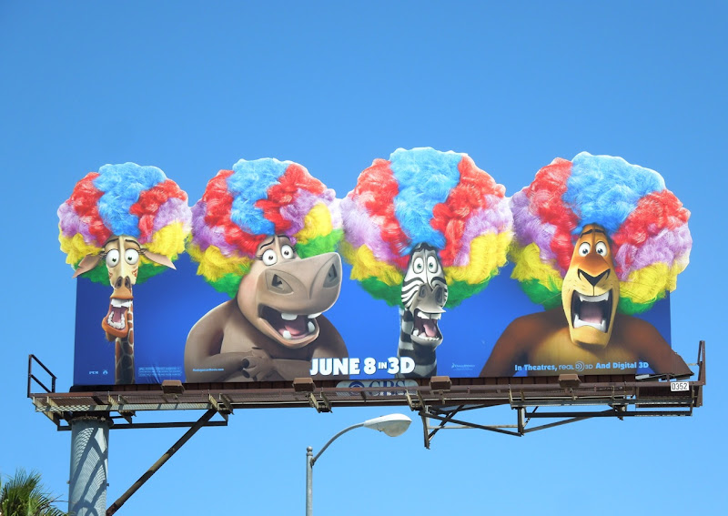 Madagascar 3 wigs billboard