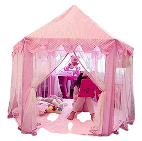 Large Indoor and Outdoor Kids Play House Pink Hexagon Princess Castle Kids Play Tent Child Play Tent For Just SR 90+ Free Delivery on your first order only on Amazon