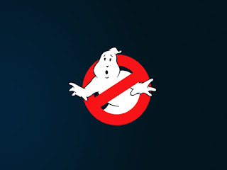 Ghostbusters Ghost Warning Sign Minimal Halloween Wallpaper