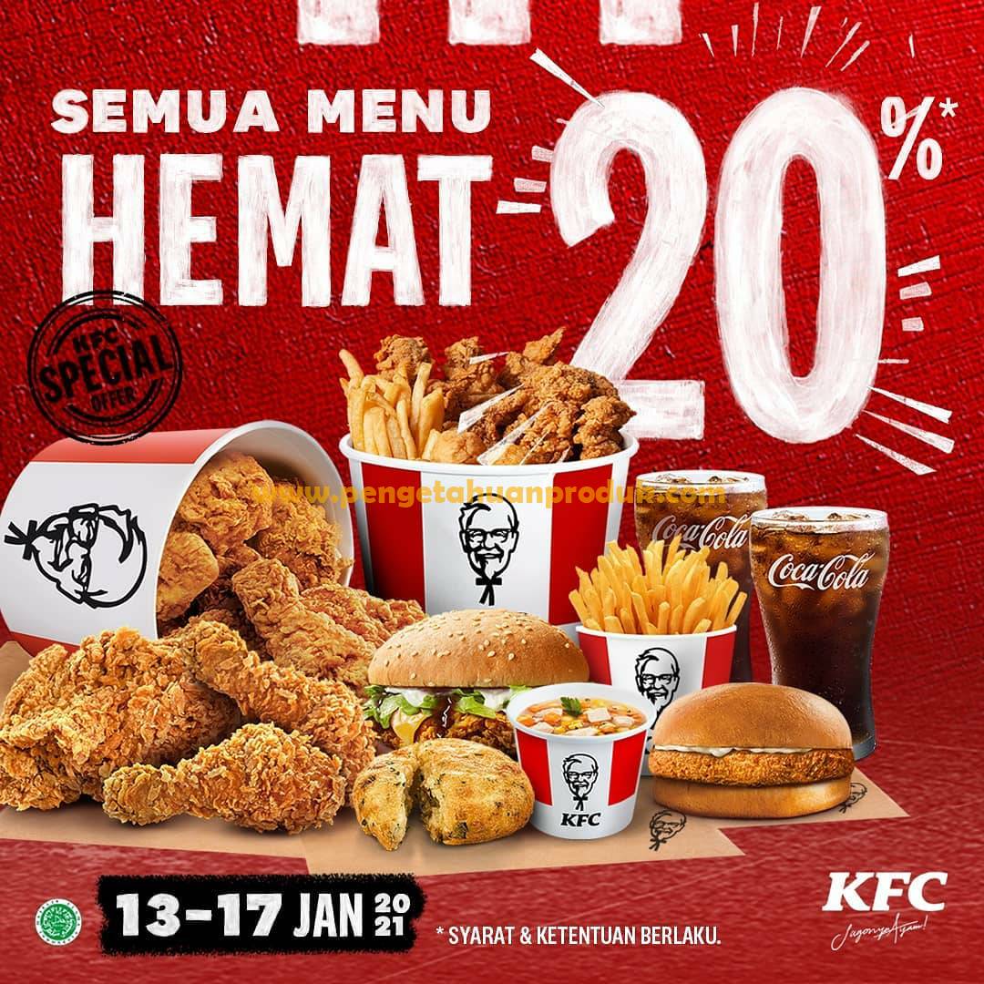 Promo KFC Minggu ini – DISKON 20% ALL ITEMS