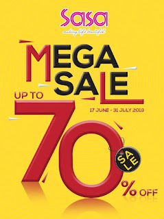 Sasa Malaysia Mega Sale Up to 70% Off (17 June - 31 July 2019)