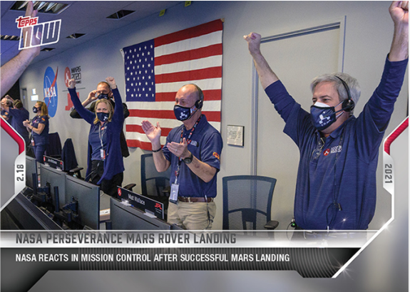 2021 Topps Now : NASA Perseverance Mars Rover Landing #2