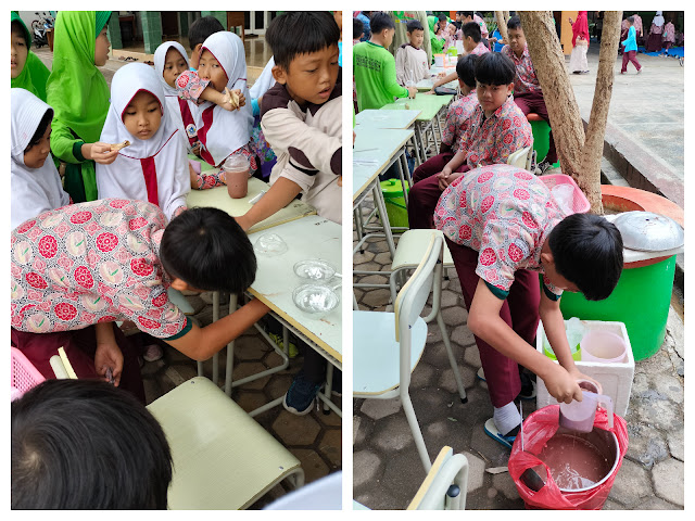 Belajar Jualan  Es Coklat  di Market Day