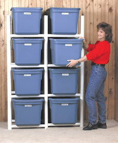 storage racks for plastic bins