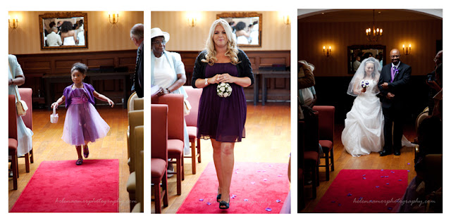 bridal party making their entrance for wedding ceremony