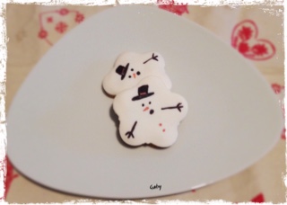 biscotti alla panna decorati pupazzo di neve