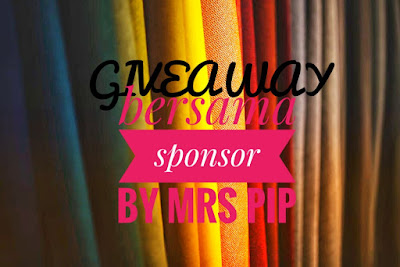Giveaway bersama Sponsor by Mrs Pip, Blogger, Blog, Hadiah, 