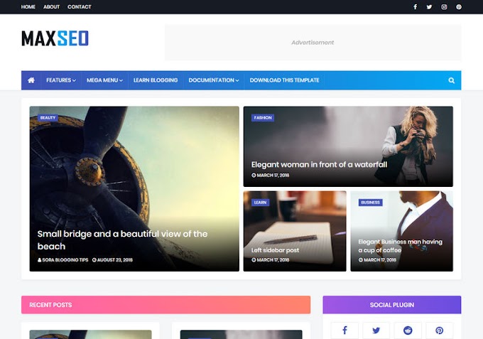 MaxSeo responsive blogger templates download