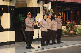 Apel Siaga Personel Gabungan Polresta Serkot dalam Rangka Pengamanan Kenaikan Isa Almasih