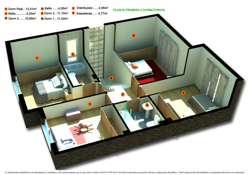  Desain  3D Denah Rumah  Minimalis 2  Kamar  Tidur Terbaru 2022 