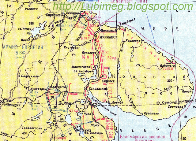 Карта боевых действий в Заполярье
