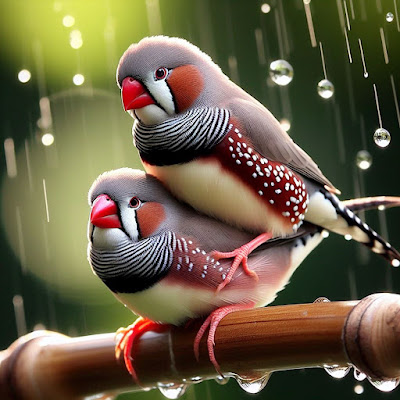 Zebra finch mating