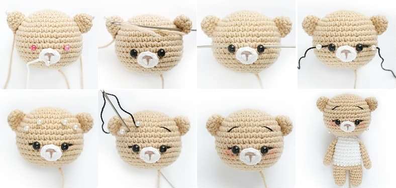 Master class bear crochet assembly